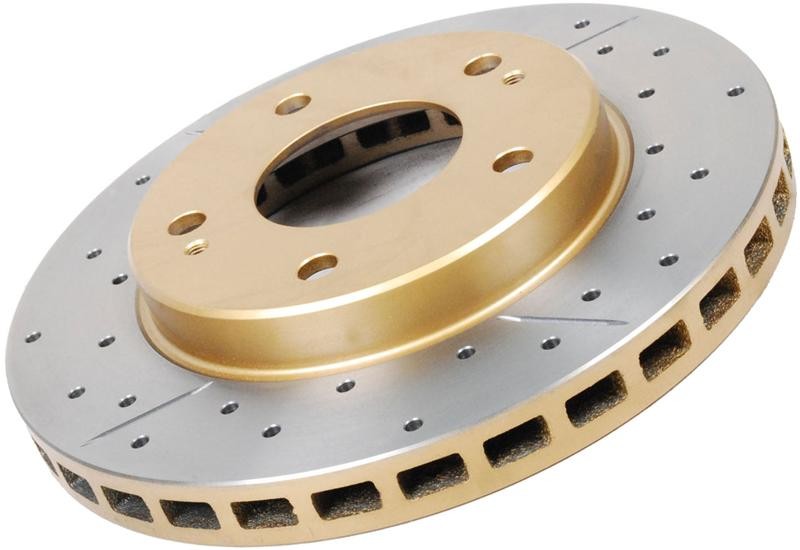 DBA Street Drilled & Slotted Front Brake Rotors for 05-08 Leguacy GT gallery