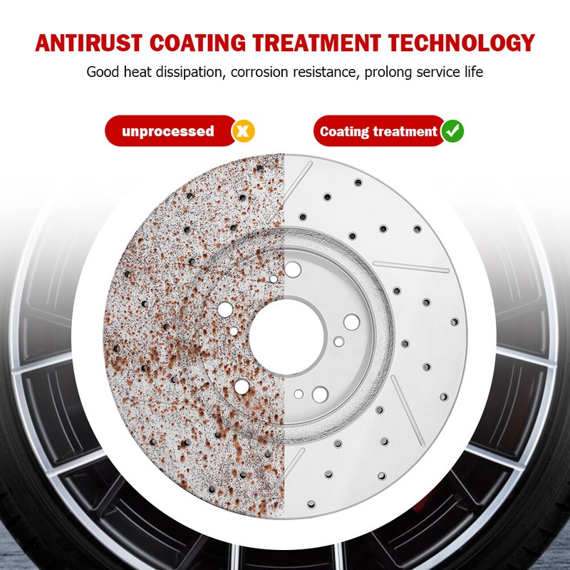 For 2018 - 2020 Buick Enclave Cadillac XT5 XT6 Front Rotors Ceramic Pads Kit gallery