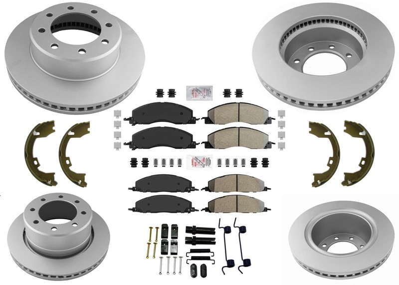 Fleet Coated Disc Brake Rotors Brake Pads fits Dodge Ram Pick Up 2500 2009-2018
