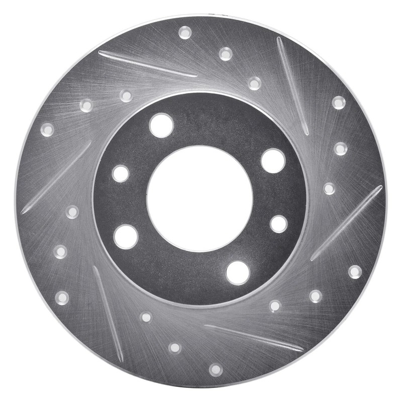 For Fiat 124 68-83 Brake Rotor eLINE Drilled & Slotted 1-Piece Rear Passenger