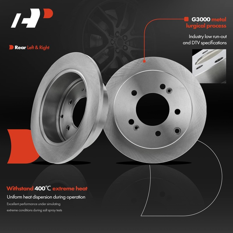 A-Premium Front & Rear Disc Brake Rotors & Ceramic Pads for Kia Soul 2012 2013 gallery