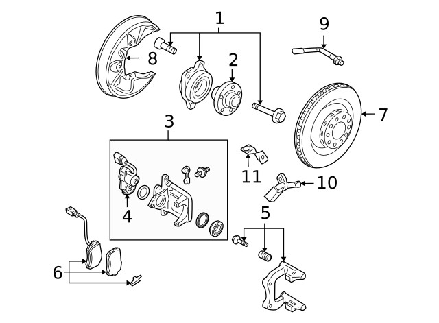 Genuine Audi Disc Brake Rotor 4E0-615-601-L gallery