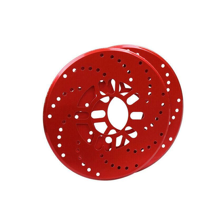 4X Vehicle Aluminum Wheel Brake Disc Cover Decorative Rotor Cross Drilled Car gallery