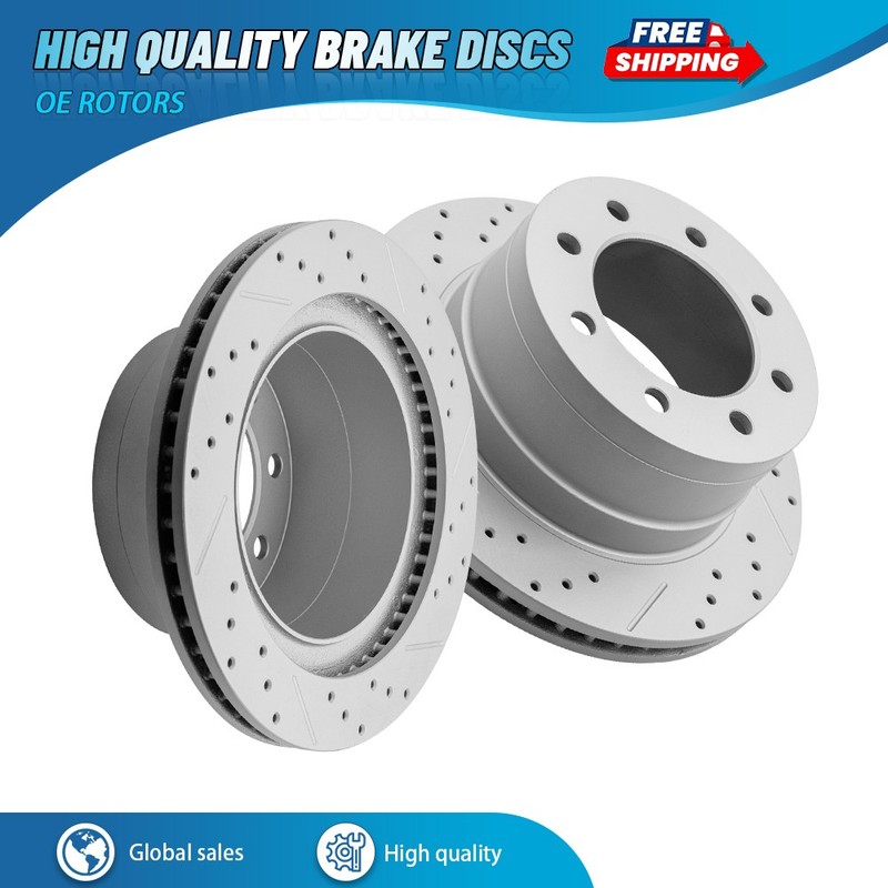 8-Lugs 351.8mm Rear Drilled Disc Rotors for Dodge Ram 1500 2500 3500 2003-2008