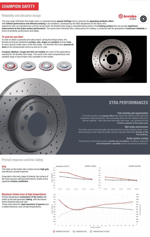 For Lexus IS F 08-14 Brembo UV Coated Series Drilled Vented Front Brake Rotor gallery
