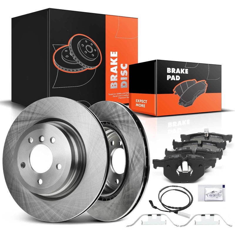 Rear Disc Brake Rotors & Ceramic Brake Pads for BMW E90 330i 330xi 335d 335is X1