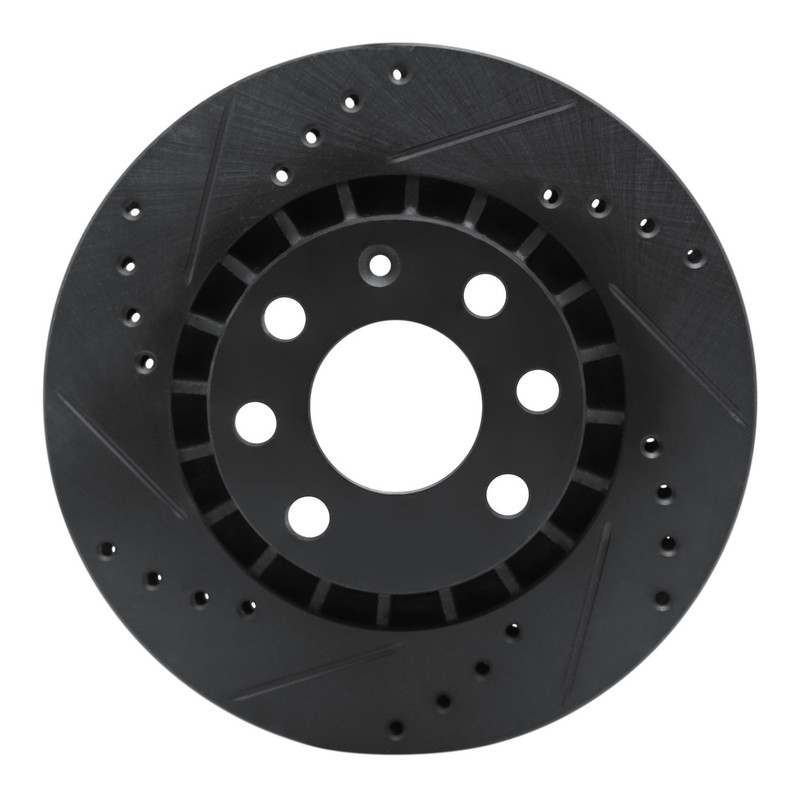 For Pontiac LeMans 89-90 Brake Rotor eLINE Drilled & Slotted 1-Piece Front
