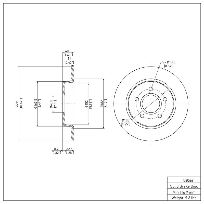 Dynamic Friction 600-54066 Disc Brake Rotor For 12-18 Ford Focus gallery