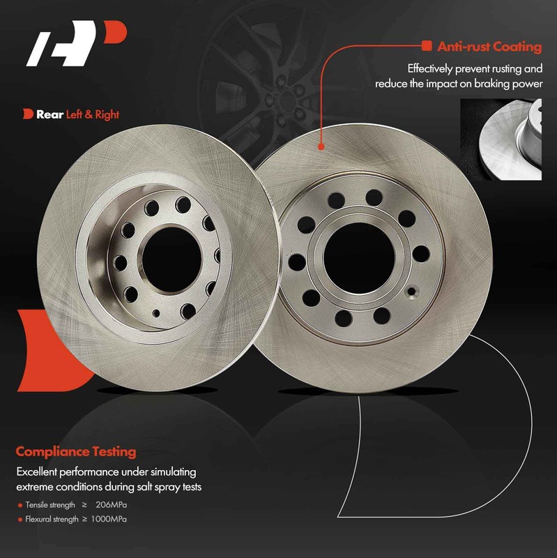 A-Premium Front & Rear Disc Brake Rotors & Ceramic Pads for VW Jetta 2012 2013 gallery