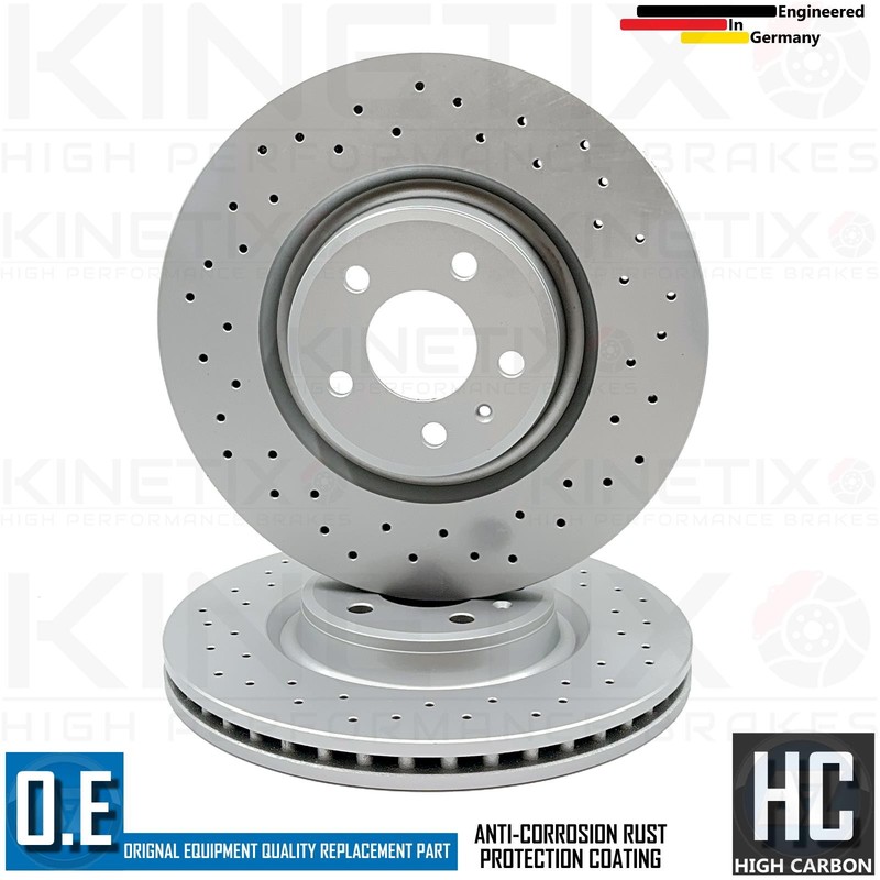 FOR AUDI S4 B8 FRONT DRILLED PERFORMANCE BRAKE DISCS BREMBO PADS SENSOR WIRE gallery