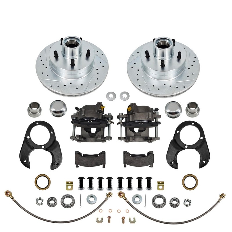 For Ford 1937 - 1948 Deluxe Spindle Disc Brake Kit 5 on 4-1/2 Caliper gallery