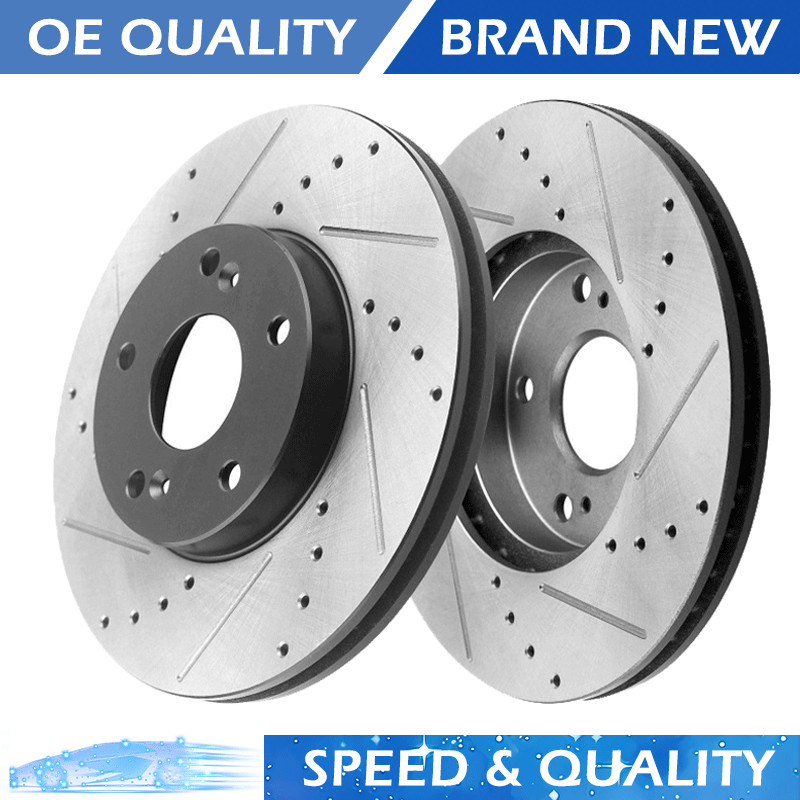 2.4L Front Drilled Brake Rotors for 2011 2012 – 2016 Kia Optima Hyundai Sonata