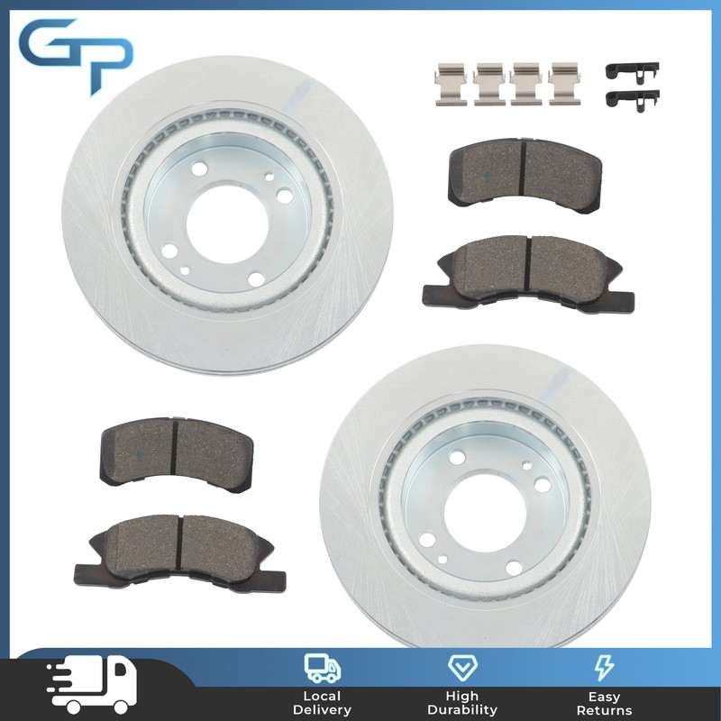 6Pcs Disc Brake Rotor & Ceramic Brake Pad For Mitsubishi Mirage 17-22 Front Side gallery