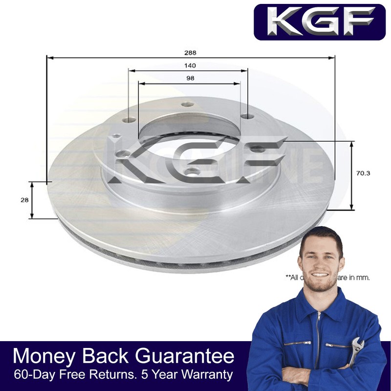 KGF Front Brake Disc Fits Ford Ranger 2002-2012 Mazda B-Series 1999-2006 #1