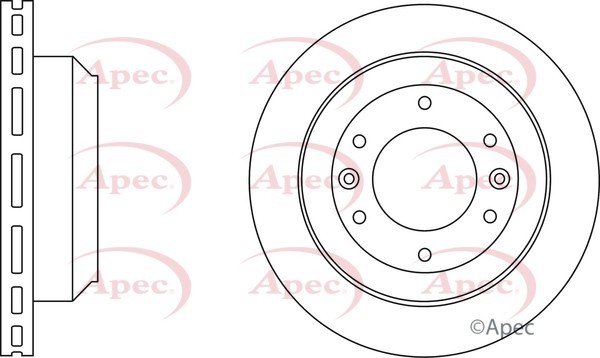 2x Apec Red Rear Brake Discs 324mm Fits Hyundai H-1 584114H300