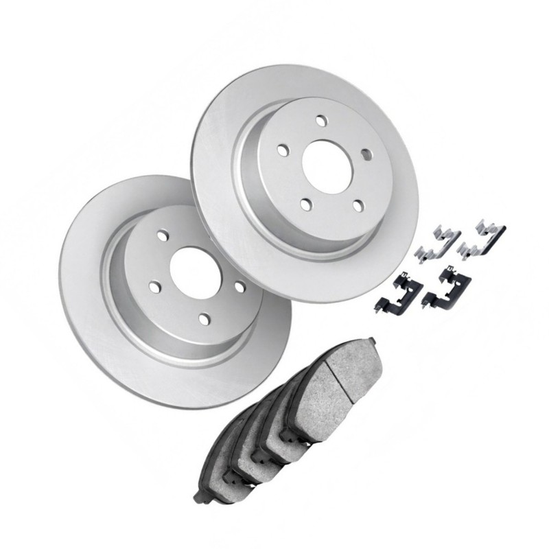 For Audi A4 2000-2008 Brake Set Rear | Cast Iron | Ceramic Pads | Plain | Vented gallery