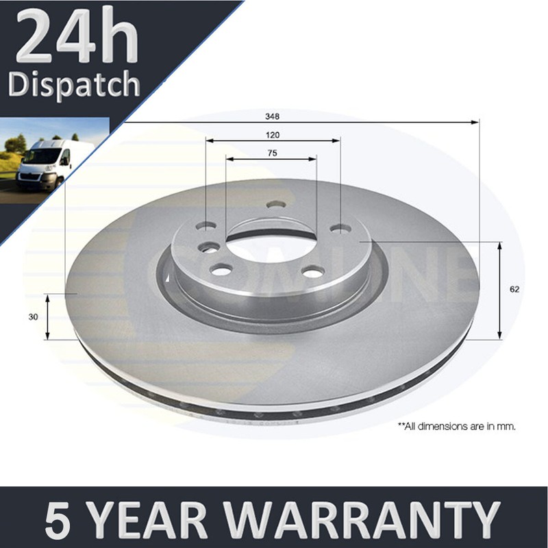 Fits BMW X5 2006-2018 X6 2008-2019 2.0 D 3.0 4.4 4.8 PV Front Brake Disc #1