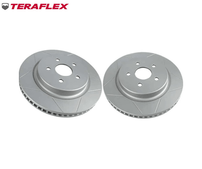 TeraFlex Big Brake Rear Rotors Slotted 14” x 1.25” 5×5 For 07-18 Jeep Wrangler