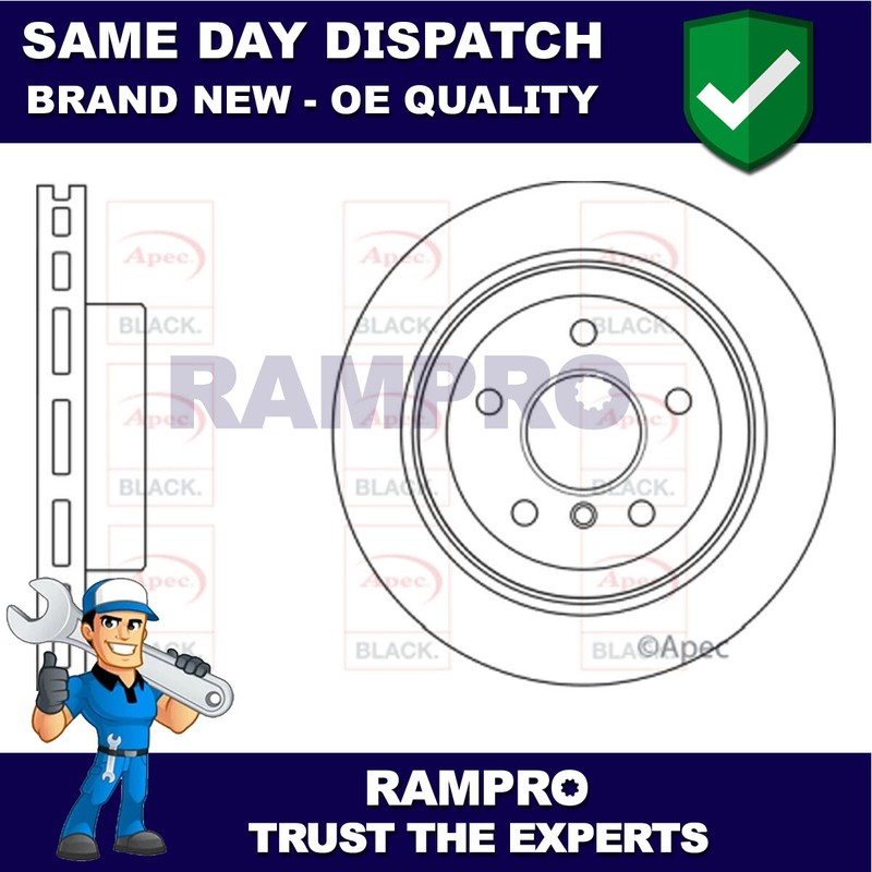 Rampro Rear Brake Disc Fits BMW 5 Series 2010-2017 #2 34216775287