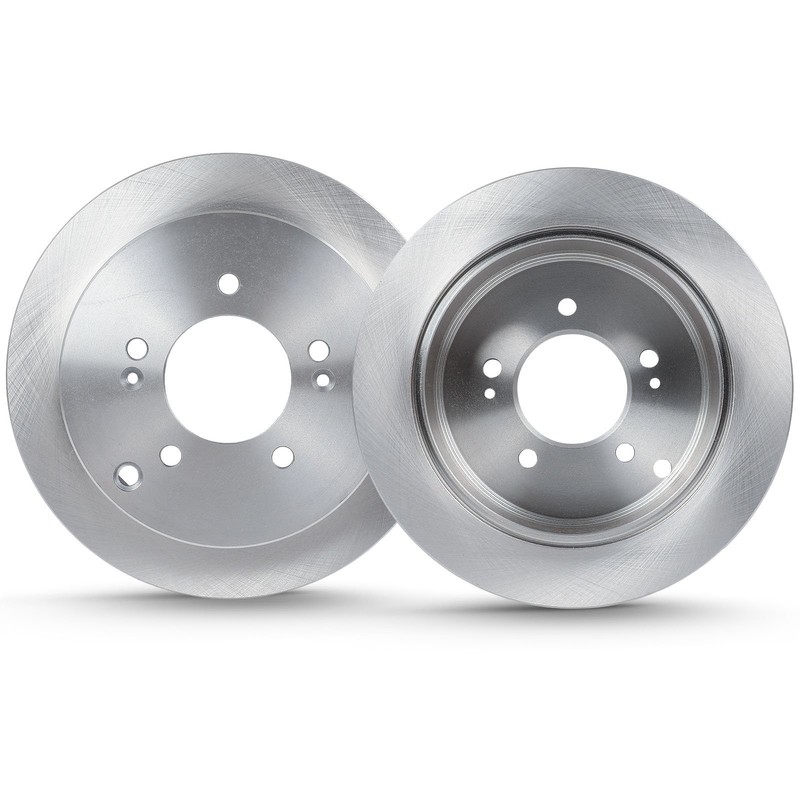 2X Fits Hyundai For Tucson 2005-2009 4Wd 2010-2014 Awd Rear Brake Rotors Solid