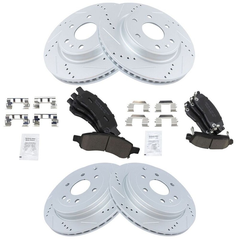 TRQ Ceramic Brake Pad & Disc Rotor Kit For Traverse Acadia gallery