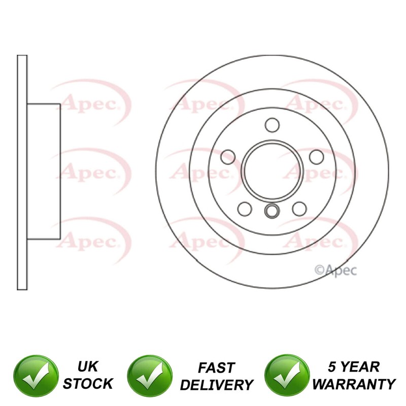1x Brake Disc Rear SJR Fits BMW i3 2013- Mini Clubman 2014- Countryman 2016-