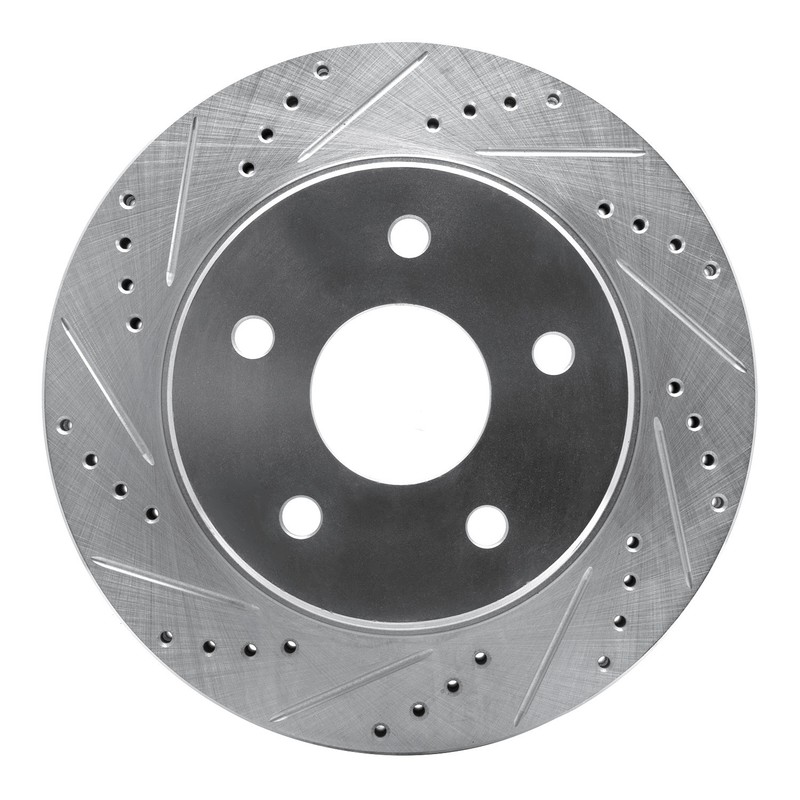 Dynamic Friction 631-40094L DFC Brake Rotor – Drilled and Slotted – Silver