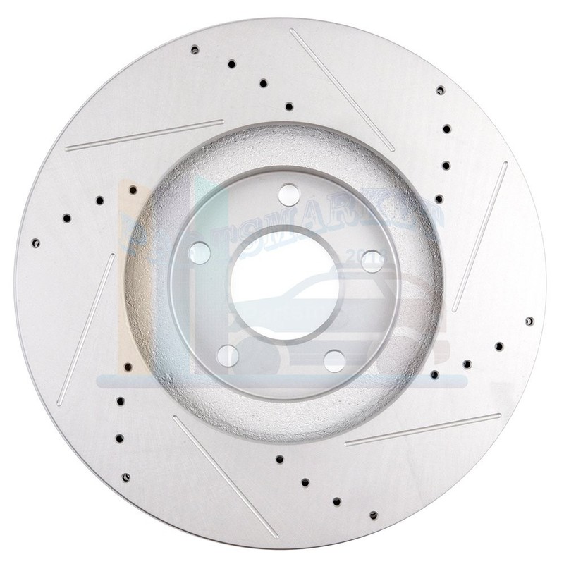 2X Front & 2X Rear Discs Brake Rotors and Pads For 2010-2012 EX35 Drill Slot gallery