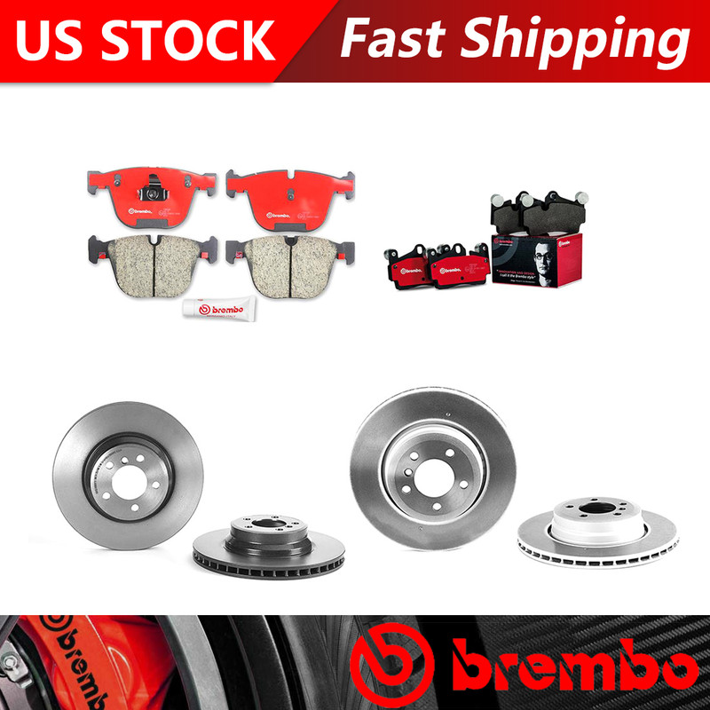 Fits 2005-2006 BMW 760i Front Rear Kit Brake Rotors & Ceramic Brake Pads -Brembo