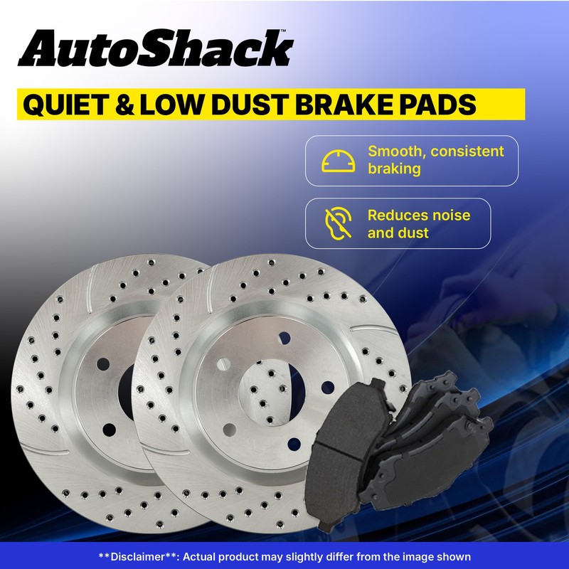 Front Rear Drilled Slotted Brake Rotors Ceramic Pads for VW, Taos 2022-2023 gallery