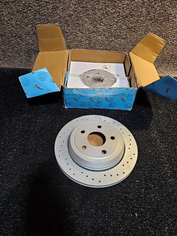 (QTY 2) Max Advance CCG0567 Rear Premium XD Cross-Drilled Brake Disc Rotor