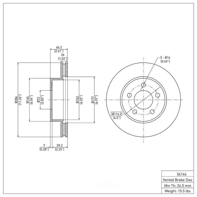 Disc Brake Rotor-4WD DFC 600-54144 gallery
