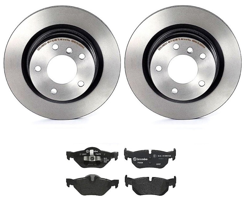 Brembo Rear Brake Kit Low-Met Pads Disc Rotors for BMW E82 E88 128i 3.0L ’08-’13