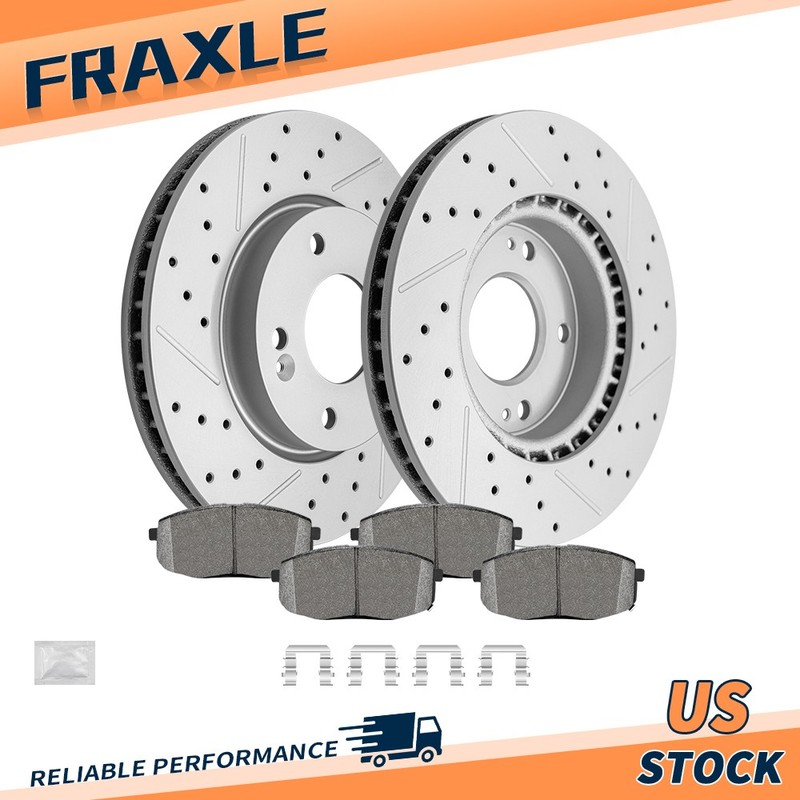 280mm Front Disc Brake Rotors+Ceramic Pads for 2012 13 Kia Forte Koup Forte5
