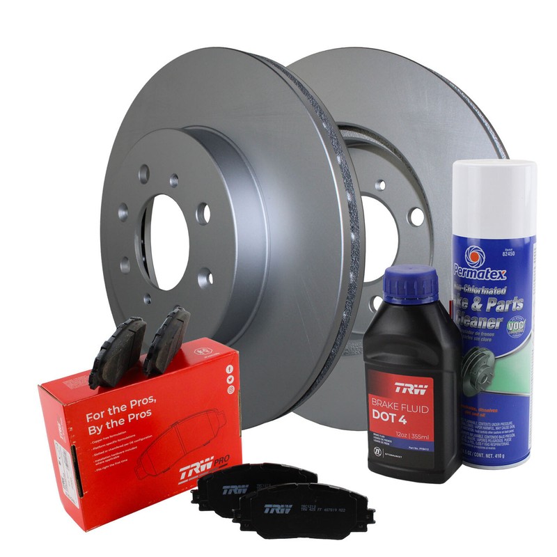 Front Brake Kit 262mm Rotors TRW Pro Ceramic Pad Set For Honda Civic Insight L4