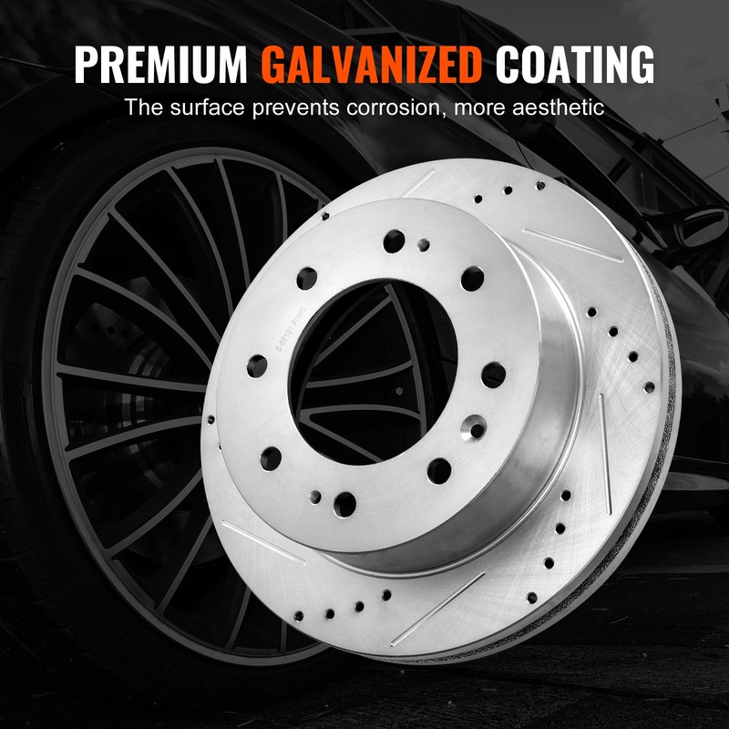 Uimoso Front Ceramic Brake Rotor Pad Kit for 11-2019Silverado Sierra 2500/3500HD gallery