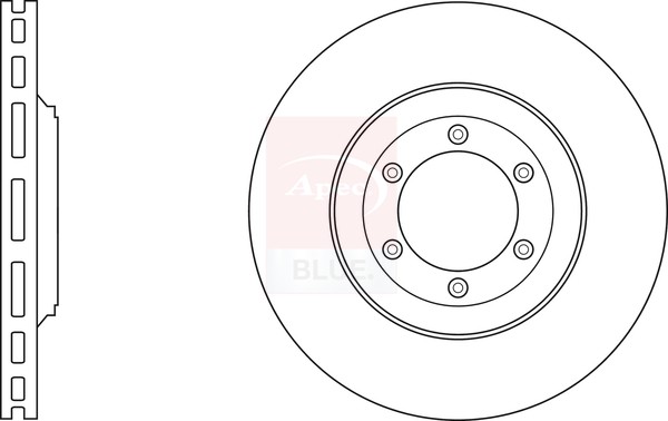 2x Brake Discs Pair Vented Front 300mm SDK6789 Apec Blue Set 8972382800 Quality gallery