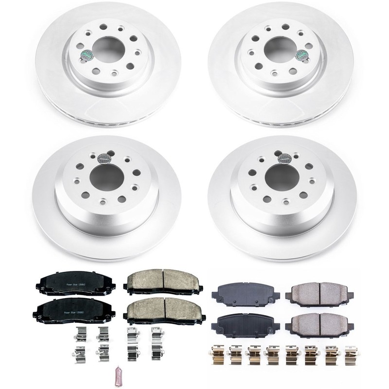 Powerstop 330mm Front 328mm Rear Brake Disc Rotors & Pads Kit for 18-24 Wrangler gallery