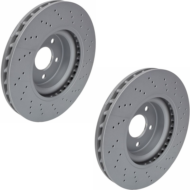 2 X Front Brake Disc Rotor German Ate 2003-12 Mercedes E350 E550 SL500 SL550 gallery