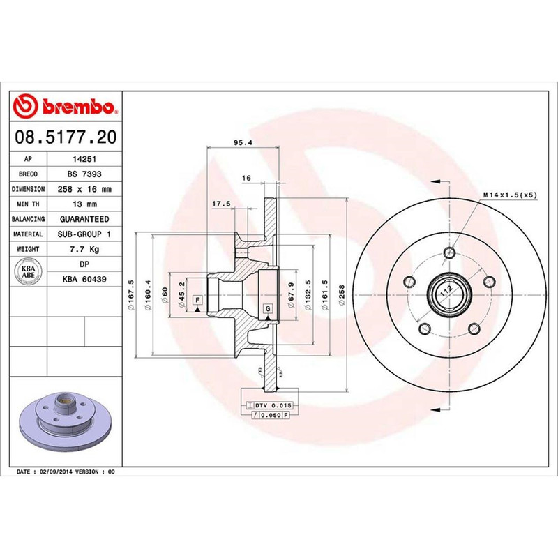 Fits 1986-1989 Volkswagen Vanagon Front Brake Rotors - Brembo Premium OE gallery