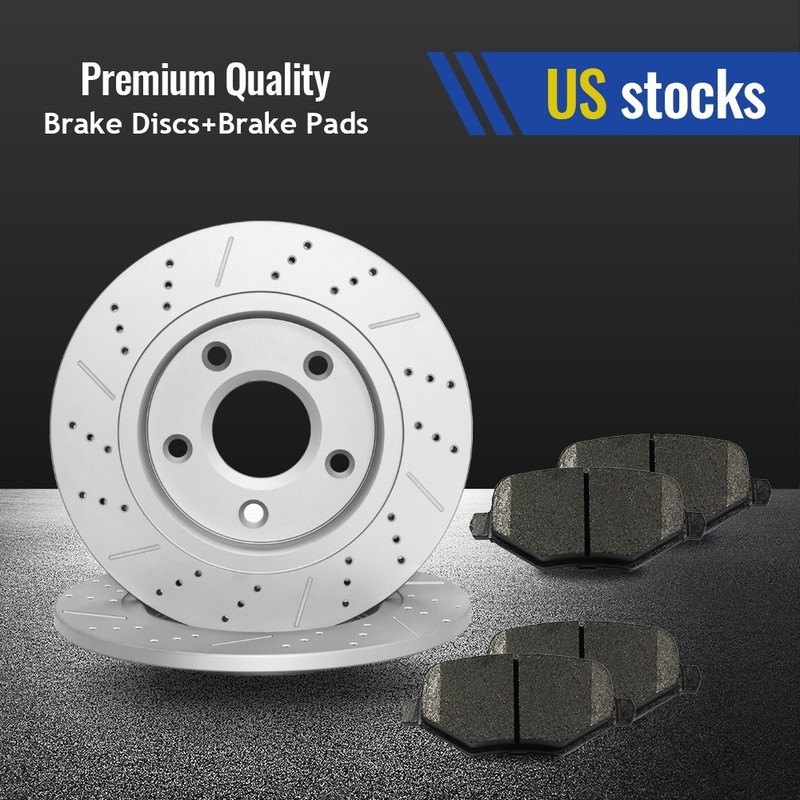Rear Brake Rotors and Ceramic Pads for 2012 2013 – 2016 Chrysler Town & Country