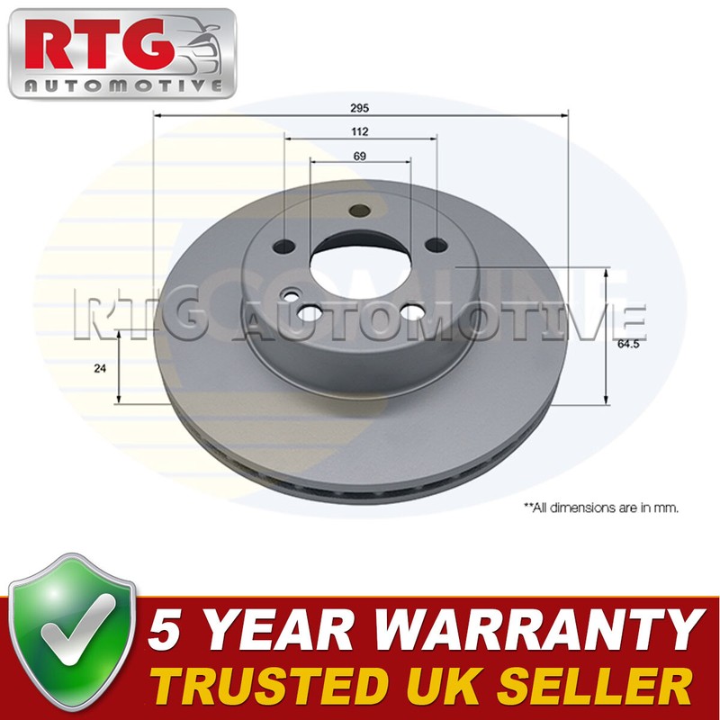 Front Brake Disc Fits Mercedes C-Class 2014- 1.6 D 2.0 A0004212412 0004212412