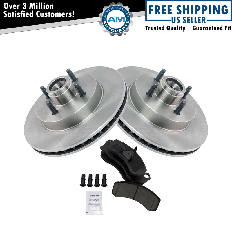 Front Brake Pad & Rotor Kit Ceramic Fits 1987-1993 Ford Mustang