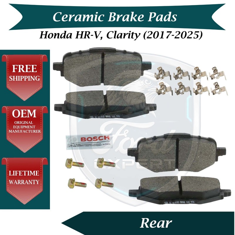 Bosch OEM Rear Ceramic Brake Pads Kit For 2017-2025 Honda HR-V Clarity