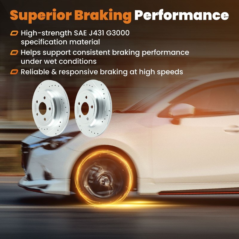 13 inch Rear Brake Rotors for Dodge Durango Jeep Grand Cherokee S-53061 2011-20 gallery