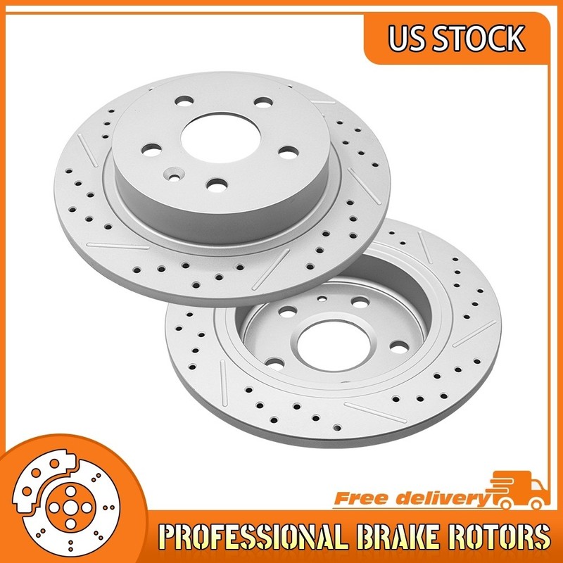 Rear Drilled Brake Rotors For 2011-2017 Buick Regal Lacrosse Chevrolet Malibu