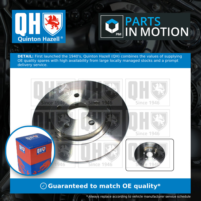 2x Brake Discs Pair Solid Rear 290mm BDC5882 Quinton Hazell Set 4243105070 New