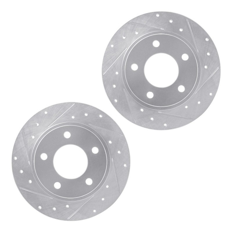 For Mazda Protege5 2002 2003 Rotors | Silver | Drilled And Slotted Rotor Style gallery