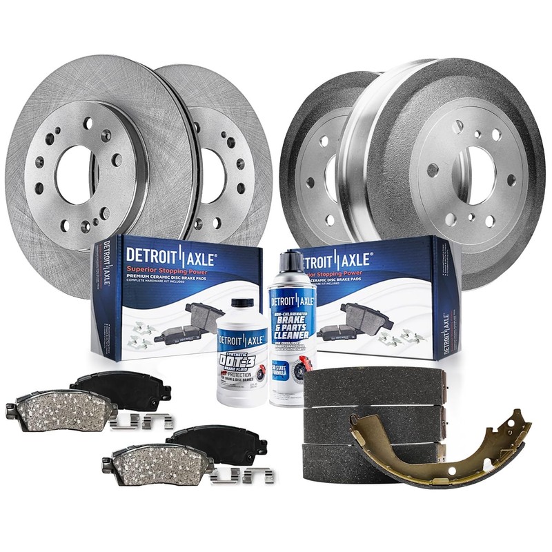 6-Lug Front & Rear Brake Pads Rotors for 2009-2013 Chevrolet Silverado 1500
