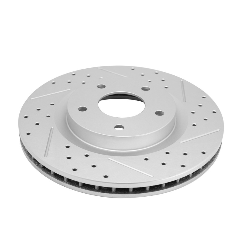 Front & Rear Drilled Slotted Rotors & Ceramic Pads For 2008 - 2013 Nissan Rogue gallery